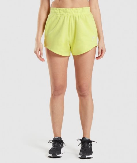 Women's Gymshark Training Sweat Shorts Yellow | NZ 3YKIHR